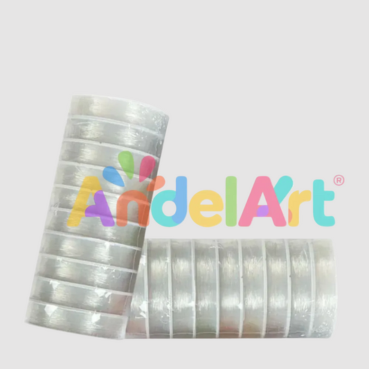 10 Adet Şeffaf 0,35 mm Silikon Misina - Takı İpi