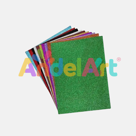 Simli Fon Kartonu 25x35 Cm 10'lu Karışık Renk