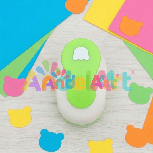 Ayı Kafası Desenli Mini Boy Delgeç 0,7 cm