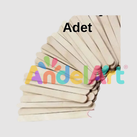 Abeslang Natural Dar Dil Çubuğu - Ahşap Dondurma Çubuğu