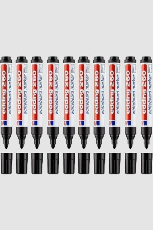 Edding 260 Tahta Kalemi Siyah 10'lu Paket - Ekonomik Ofis Tipi