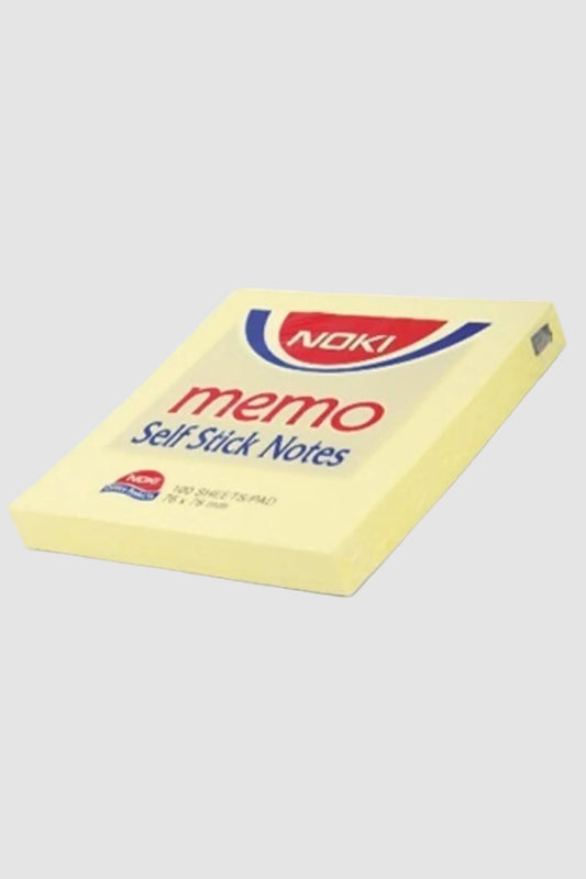Noki Memo 75 X 75mm Yapışkanlı Not Kağıdı 100 Yaprak - Neon Sarı