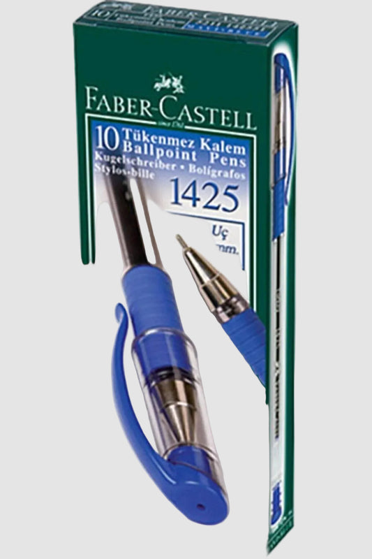 Faber Castell 10’lu Paket Mavi 1425 İğne Uçlu Tükenmez Kalem
