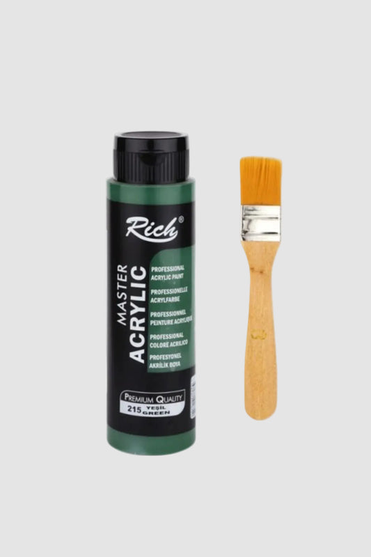 Rich Master Akrilik Boya 500 cc Yeşil + Fırça Hediyeli