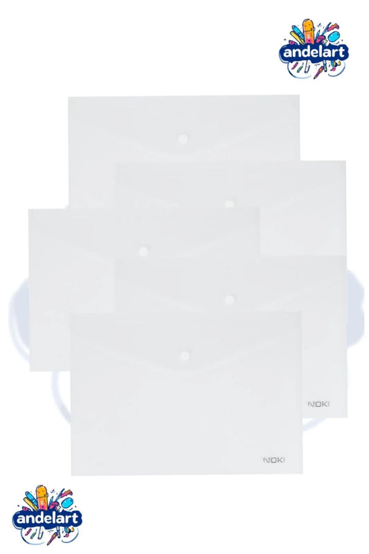 A4 Şeffaf Çıtçıtlı Zarf Dosya 5 Adet