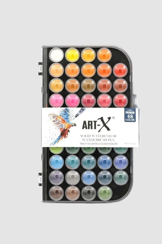 Art-x Suluboya Seti Premium 23x3,8mm 48'li - Profesyonel Tablet