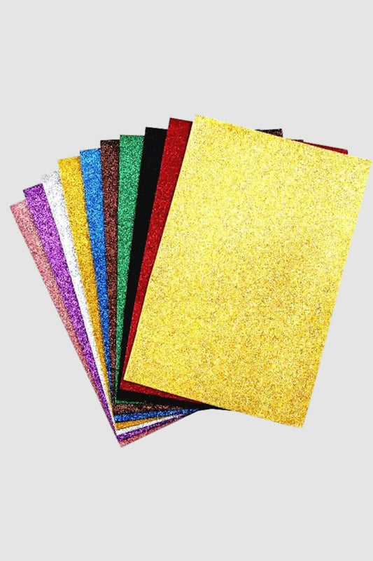 Simli Eva 10 Renk Set - Işıltılı Hobi ve Süsleme Plakaları