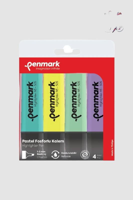 Penmark Pastel Fosforlu Kalem 4'lü