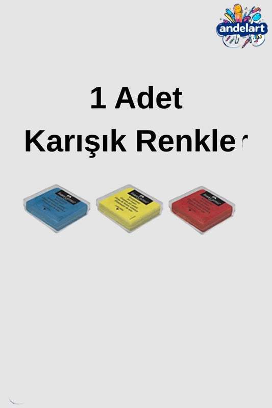 Faber Castell Hamur Silgi Plastik Kutulu Renkli 1 Adet