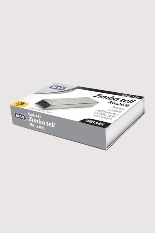 Mas Zımba Teli 24/6 Beyaz 1000'li Kutu - Yüksek Mukavemet