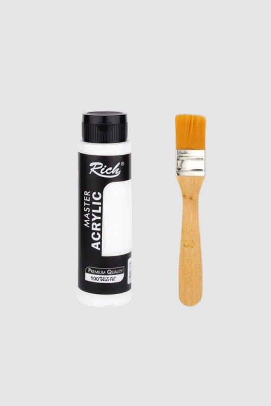 Rich Master Akrilik Boya 500 cc Beyaz + Fırça Hediyeli