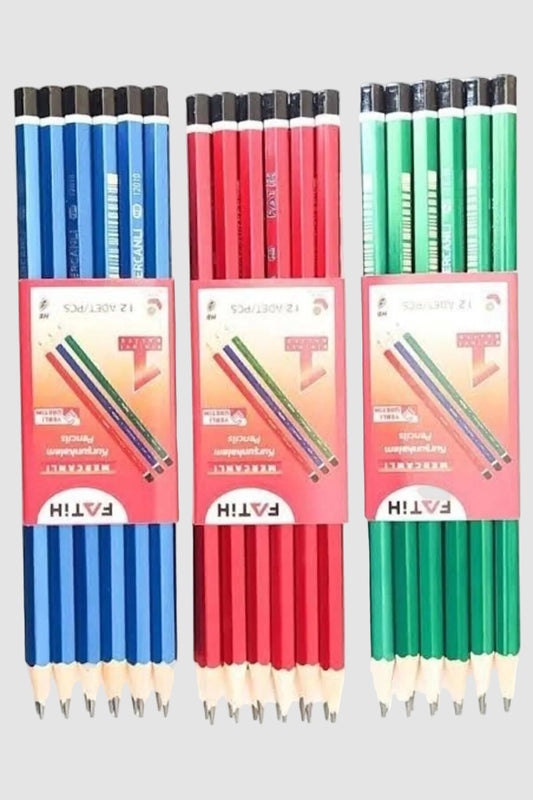 Fatih Mercanlı Kurşun Kalem 12'li x 3 Paket (Toplam 36 Adet)