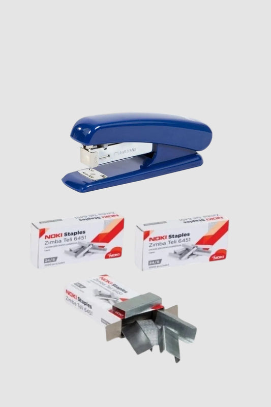 24/6 Popular Mavi Zımba Makinası + 3000 Adet Zımba Teli