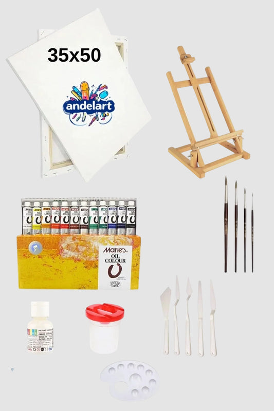 Ekonomik Yağlı Boya Resim Başlangıç Seti