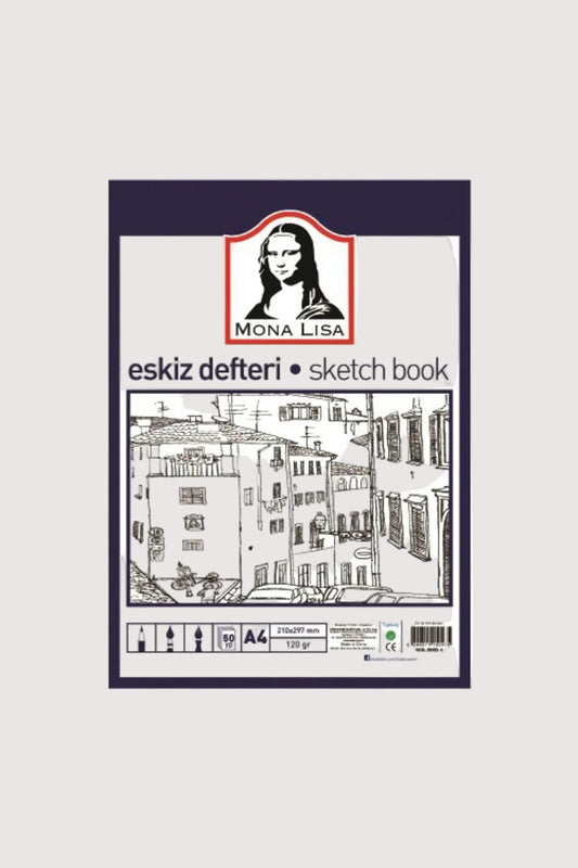 Mona Lisa Eskiz Defteri 120 Gr 50 Yaprak A4 - Karakalem Defteri
