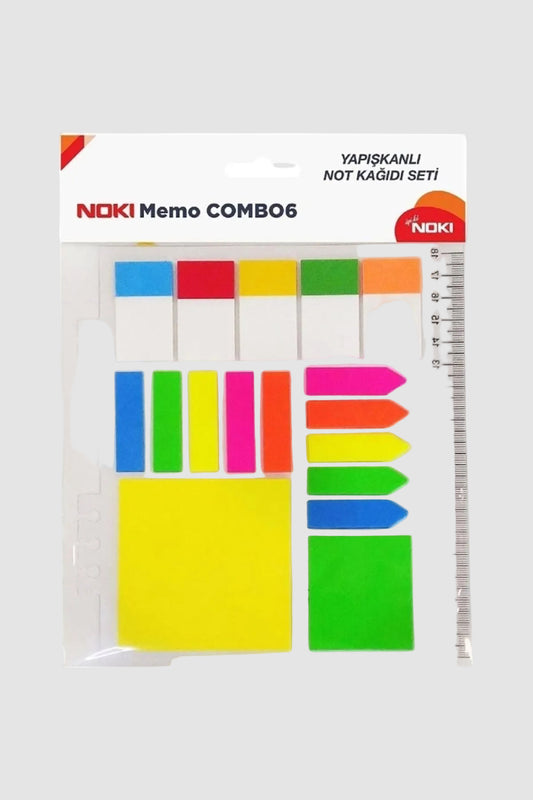 Noki Memo Combo 6 Yapışkanlı Not Kağıdı ve İndeks Seti