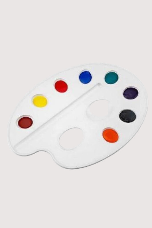 Resim Paleti Plastik Küçük ( Beyaz ) Br-217 - Kolay Temizlenebilir
