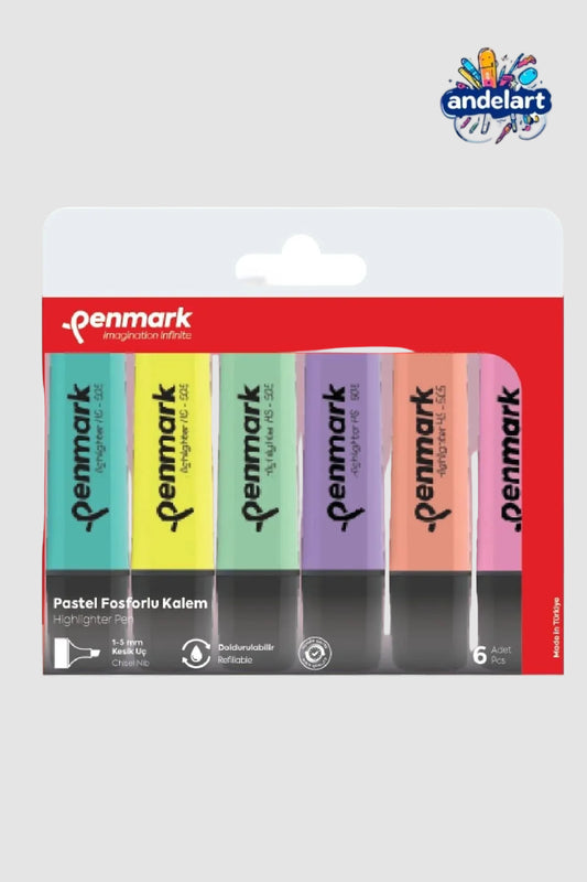 Penmark Fosforlu Kalem 6 Adet - Karışık Renk