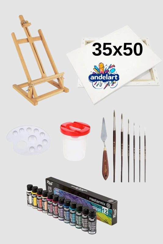 Masaüstü Şövale Master Mix 60 cc Akrilik 12'li Set