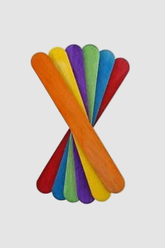 Zirve Renkli Ahşap Dil Çubuğu Abeslang Büyük Geniş 50 Adet