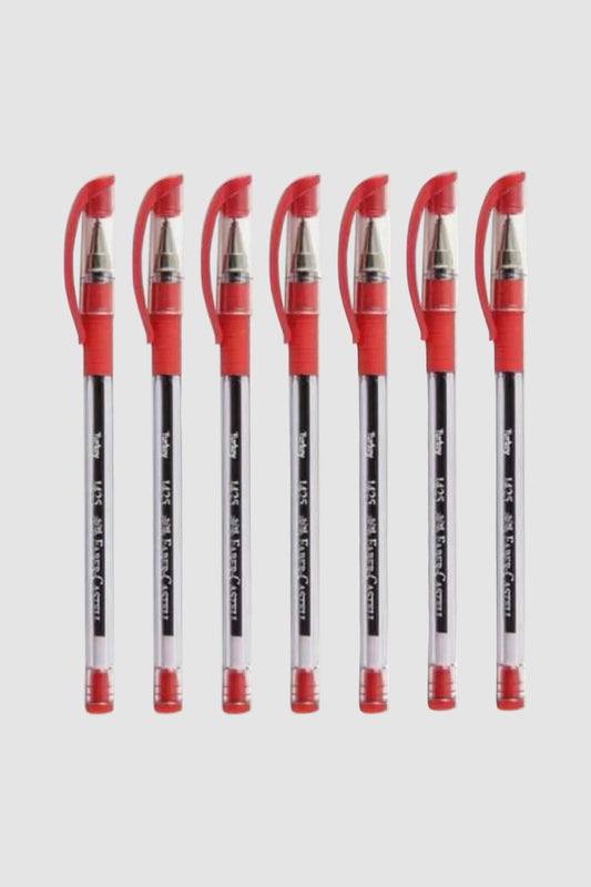 Faber Castell Kırmızı İğne Uçlu Tükenmez Kalem 7'li 1425