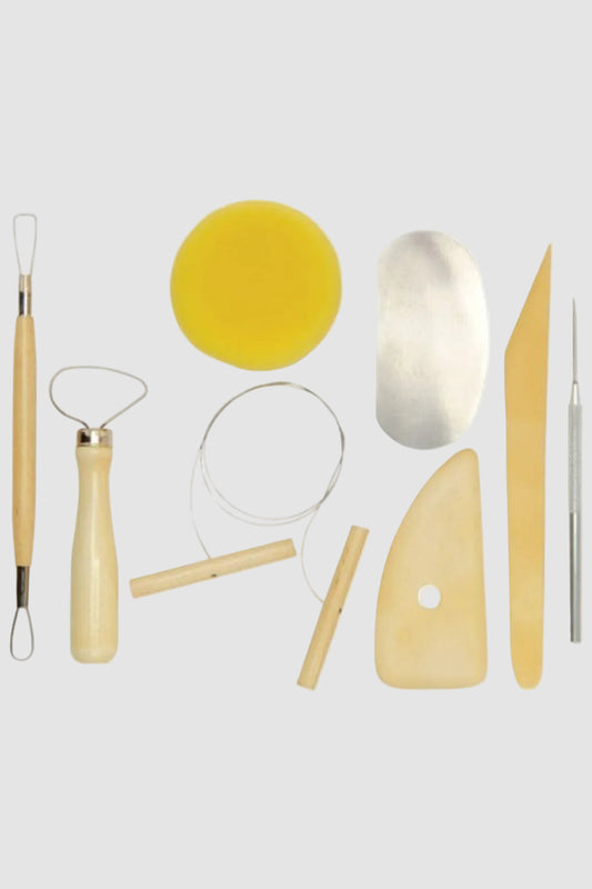 Profesyonel Seramik Başlangıç Seti - 8 Parça Pottery Tool Kit