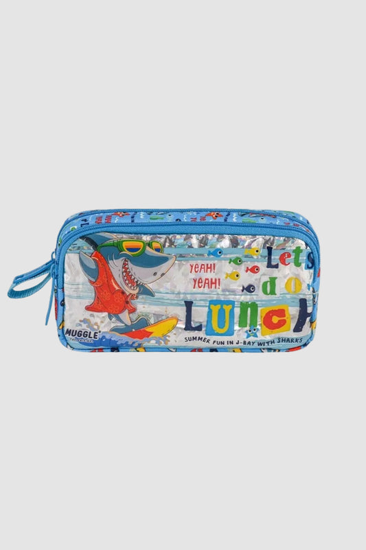 Kalem Çantası Çift Bölmeli Cute Shark