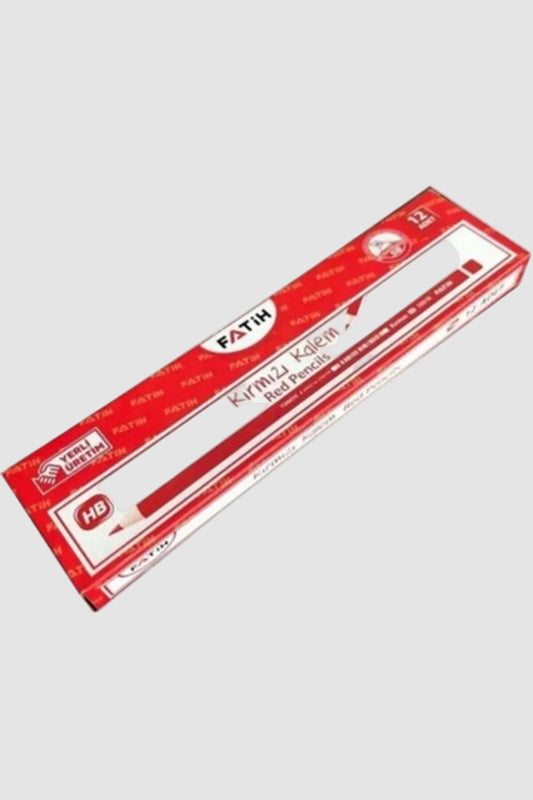 Fatih 12'li Kırmızı Kopya Kalemi Paket - Canlı Başlık Kalemi
