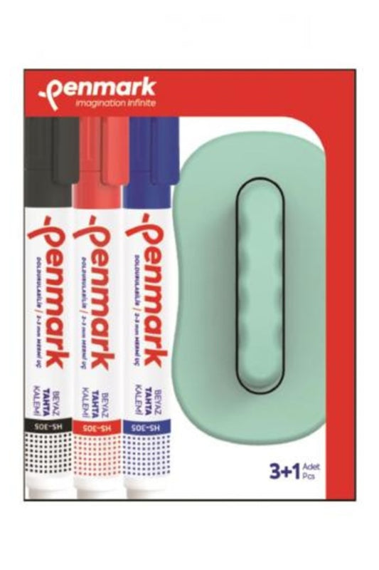 Penmark Tahta Kalemi 3'lü Set + Tahta Silgisi - Ekonomik Paket