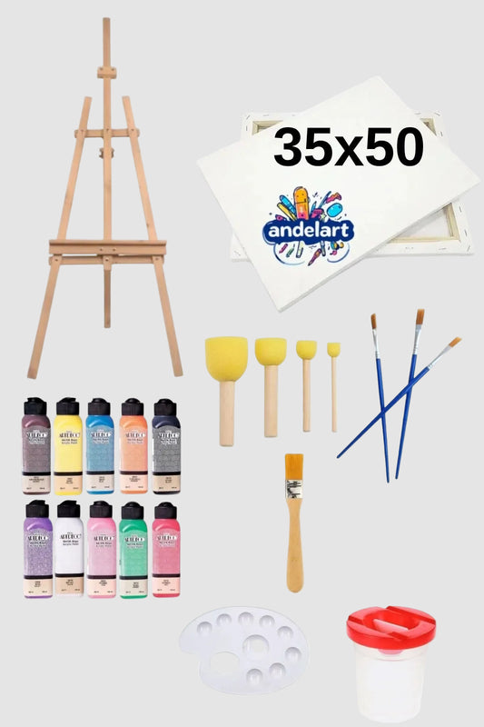 Şövale Akrilik Boya 10x140ml Full Boyama Seti