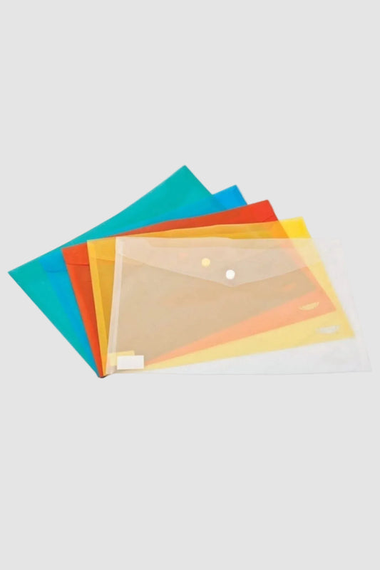 Noki A4 Çıtçıtlı Dosya 5 Adet - Şeffaf ve Dayanıklı Evrak Koruyucu