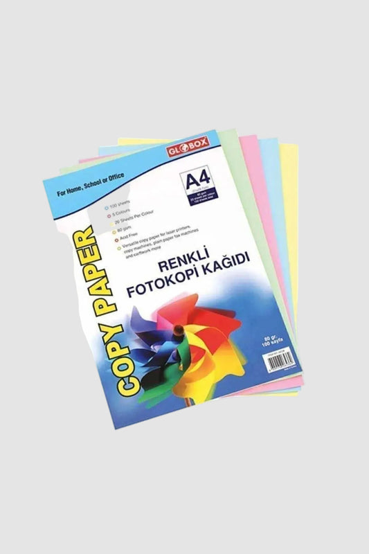 Copy Paper Renkli 100'lü A4 Fotokopi Kağıdı - Yazıcı ve Inkjet Uyumlu