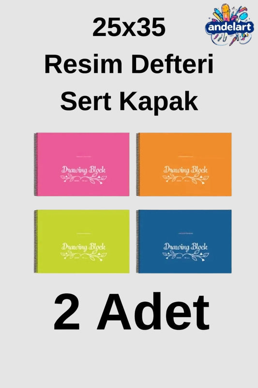 Eco Spiralli Resim Defteri 25x35 cm 25 Yaprak 2 Adet