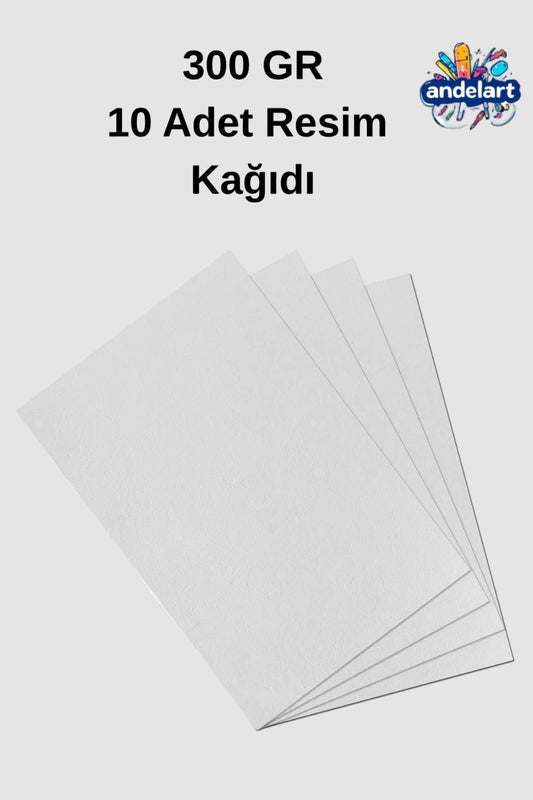 Kaliteli Resim Kağıdı 300 gr A4 10 Adet (Tabaka Resim Defteri)