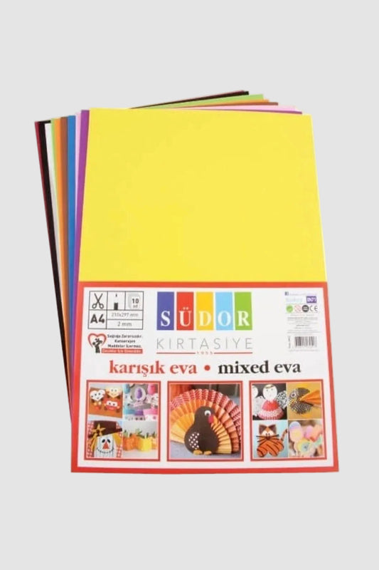 Südor Eva 10 Karışık Renk 20x30 Cm 2 Mm - Yumuşak Plaka Hobi Seti