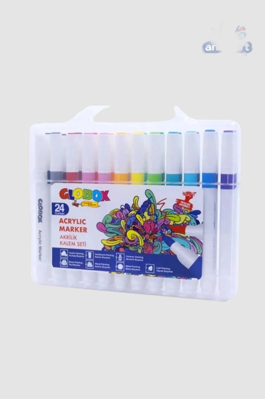 Globox Akrilik Marker Kalem Seti 24 Renk
