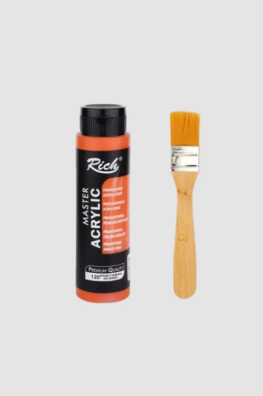 Rich Master Akrilik Boya 500 cc Turuncu + Fırça Hediyeli