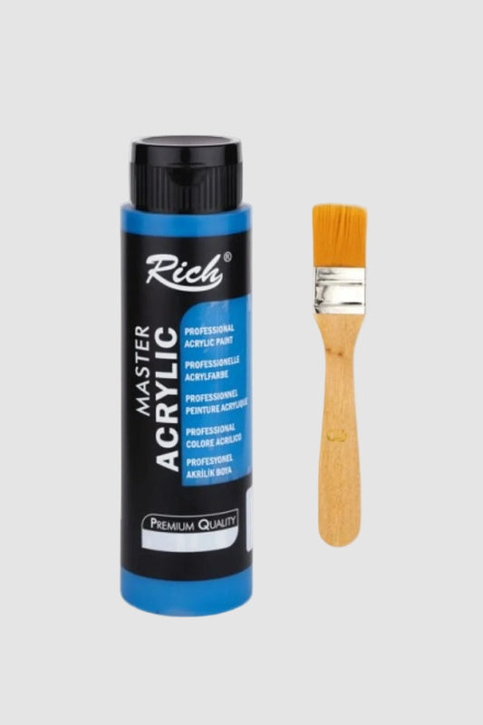 Rich Master Akrilik Boya 500 cc Mavi + Fırça Hediyeli