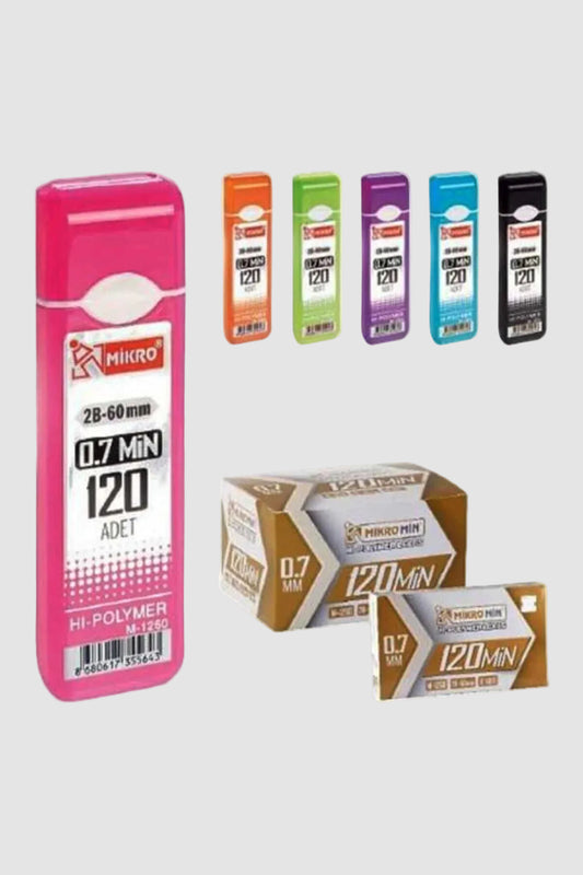 Mikro Kalem Ucu 0.7mm 2B 120'li Tüp 60mm - Kırılmaya Dayanıklı