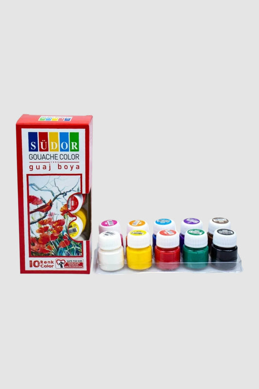 Südor Guaj Boya 10 Renk 15ml - Canlı ve Kapatıcı Başlangıç Seti