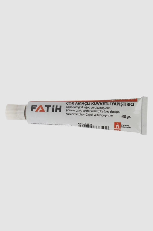 Fatih 40 Gram Sıvı Yapıştırıcı - Şeffaf ve Güçlü Kağıt Tutkalı