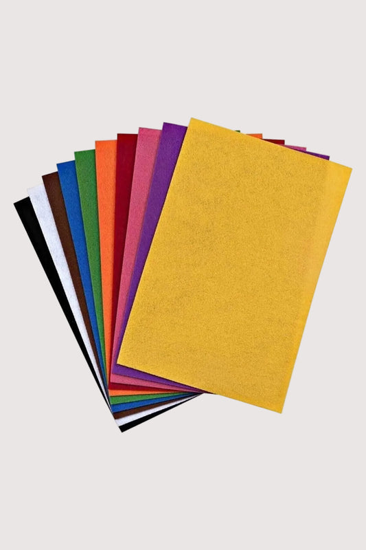 Keçe 10 Renk 20x30 El İşi Etkinlikleri - Yumuşak ve Renkli Hobi Seti