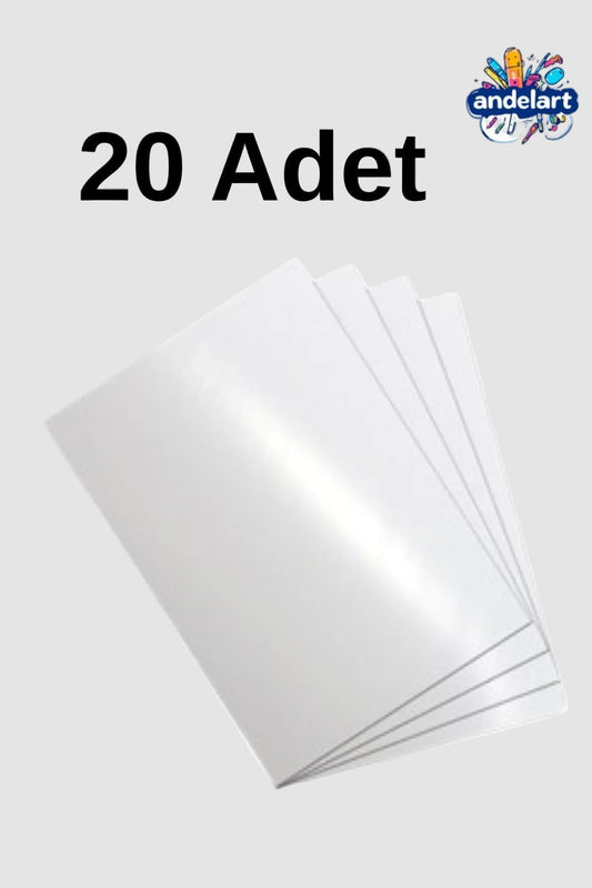 20 Adet A4 Parlak Kuşe Kağıt 130 gr - Baskı Kağıdı