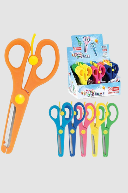 Mikro Plastik Çerçeveli Çocuklar İçin Güvenli Korumalı Küt Makas