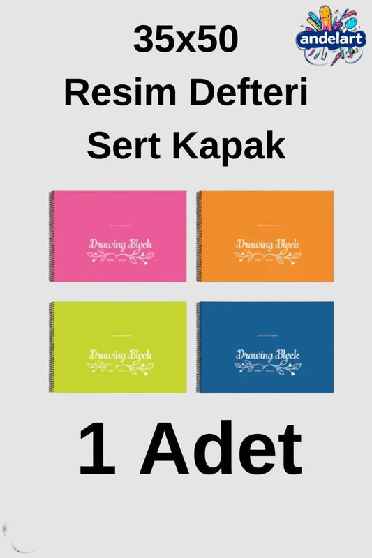 Eco Spiralli Resim Defteri 35x50 cm 25 Yaprak 1 Adet