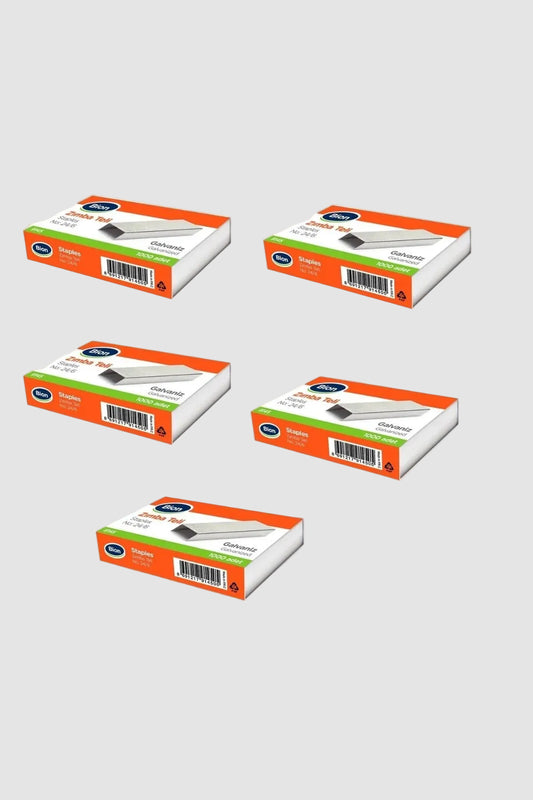 Bion Galvanizli Zımba Teli No:24/6 5000'li (5 Paket)