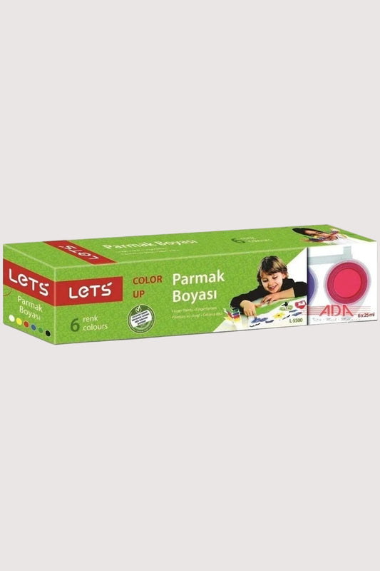 Lets Parmak Boyası 25 mg 6 Renk - Çocuklar İçin Güvenli Eğlence