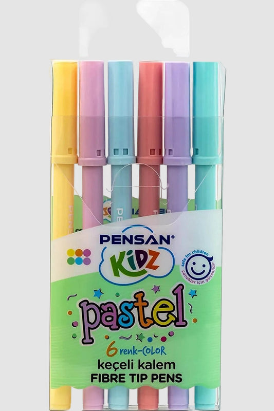 Pensan Kidz Keçeli Kalem Pastel Renk 6 Renk - Yumuşak Tonlar