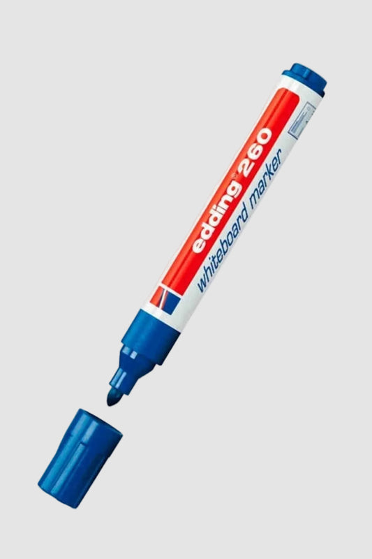 Edding 260 Mavi Beyaz Tahta Kalemi - Doldurulabilir Profesyonel