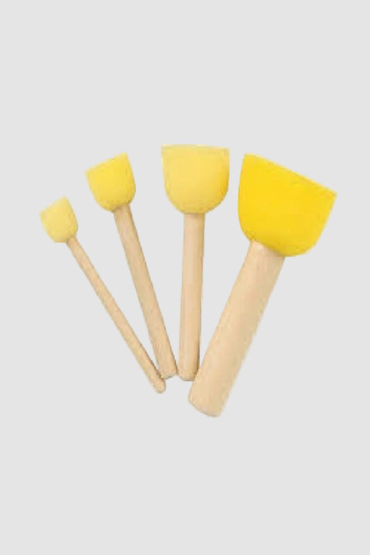 Cadence Sünger Tampon Fırça Seti 4'lü - Profesyonel Boyama ve Stencil